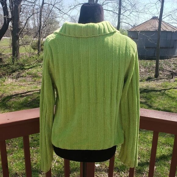No Boundaries Chunky Knit Spring Pullover Sweater  sz Large Spring Lime - Picture 4 of 9